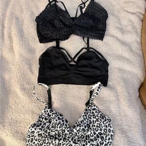 Mossimo Supply Co. Women's Black & White Leopard Bralette Set